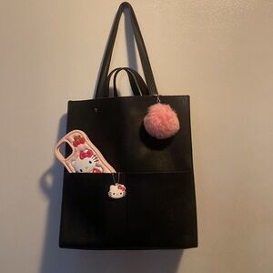 Madewell The Pasenger convertible black leather tote